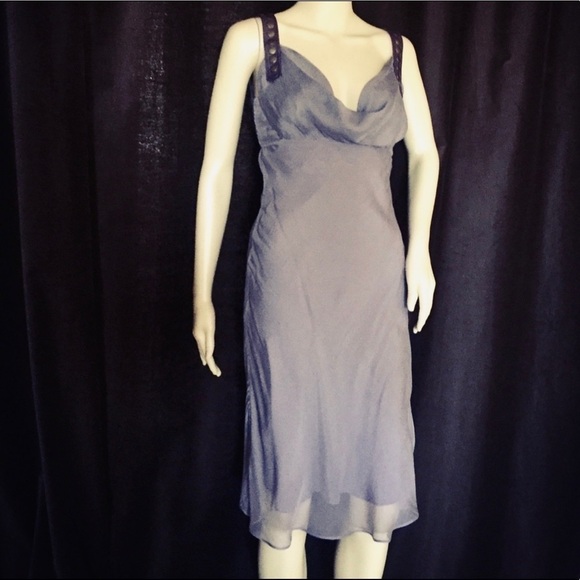 Catherine Malandrino Silk /Leather Harness Dress 4 - Picture 1 of 14